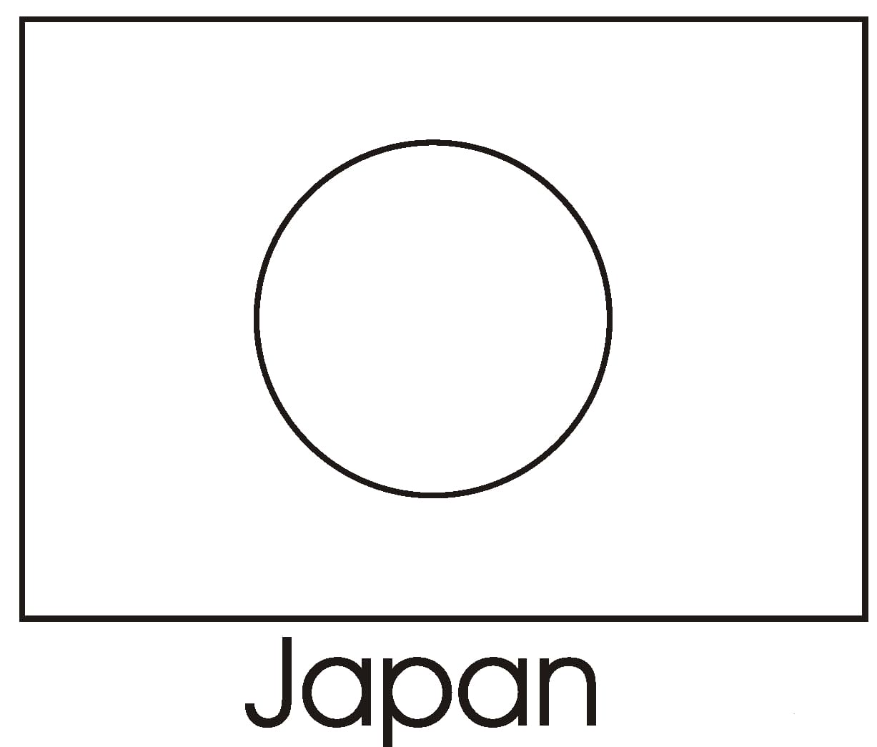 無料の日本国旗のぬりえ 印刷可能ぬりえ無料ダウンロード
