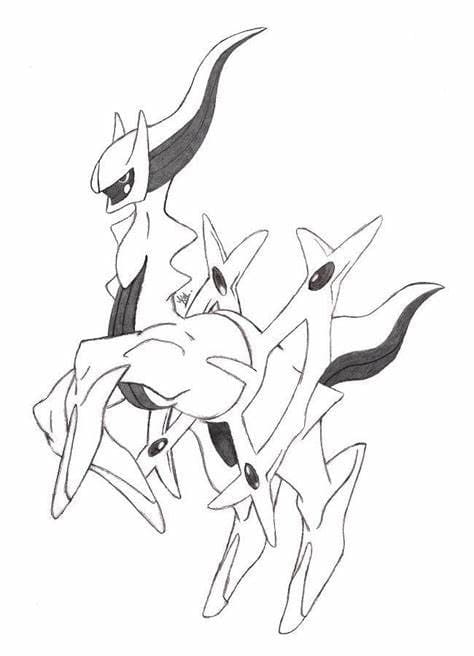 arceus coloring page easy pokemon