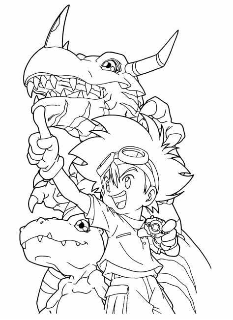 デジモンぬりえ - 印刷可能ぬりえ無料ダウンロード
