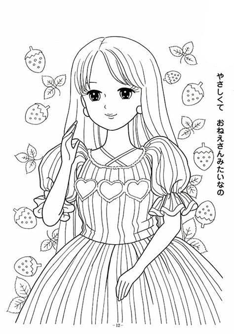 美しいリカちゃんぬりえ 印刷可能ぬりえ無料ダウンロード