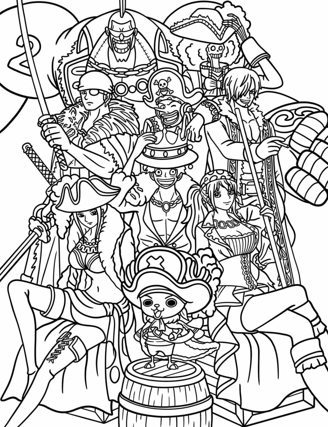 ワンピース 「One Piece」 ぬりえ - KodomoNurie.Com