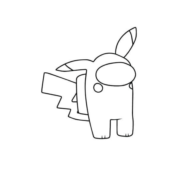 私たちの間で基本的な肌ピカチュウ 印刷可能ぬりえ無料ダウンロード